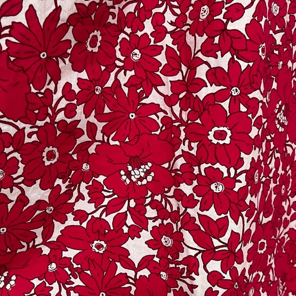 J. Crew Button-front ruffleneck popover in blushing meadow cotton poplin NWT - Picture 7 of 13